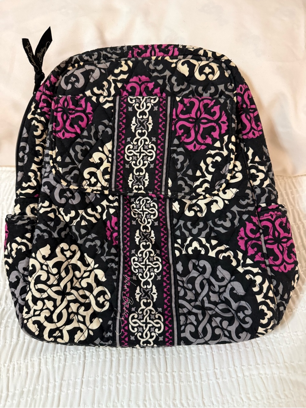 Vera Bradley Quilted Backpack - Canterbury Magenta